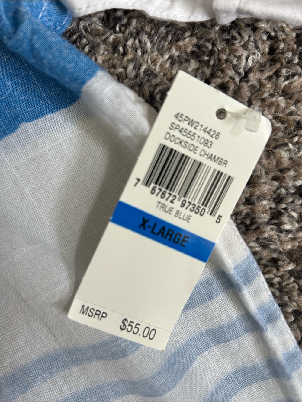 NWT IZOD Men’s 100% Cotton Salteater Relaxed Classic Shirt XL - Picture 4 of 7